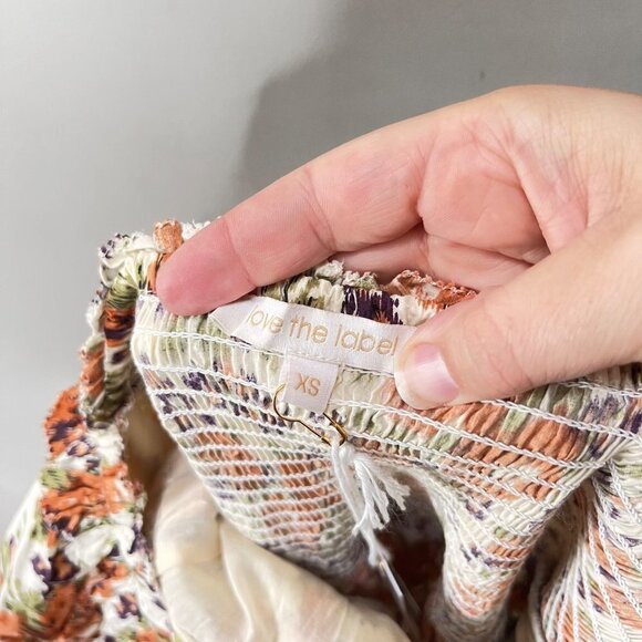 Anthropologie Love The Label Floral Puff Sleeve Maxi Dress- Size XS - NEW with T - Picture 7 of 12